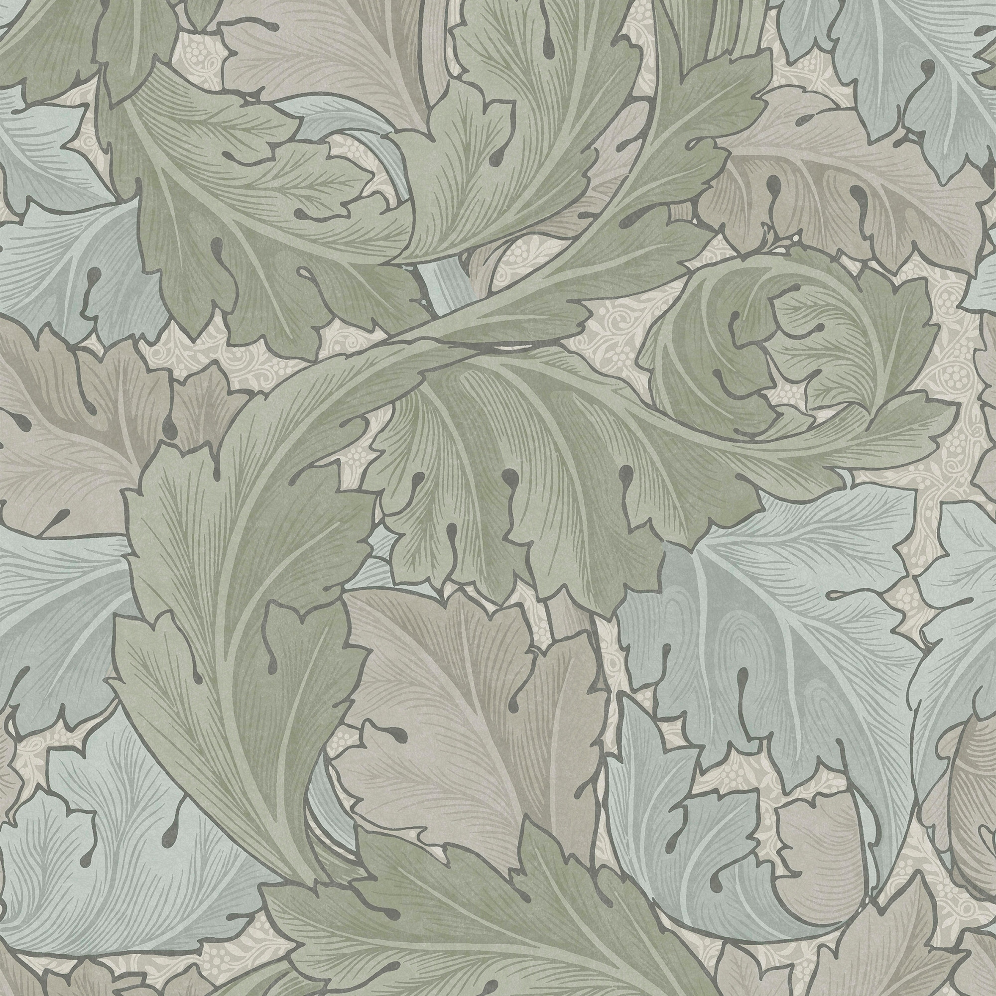 William Morris Acanthus Sage & Duck Egg Wallpaper