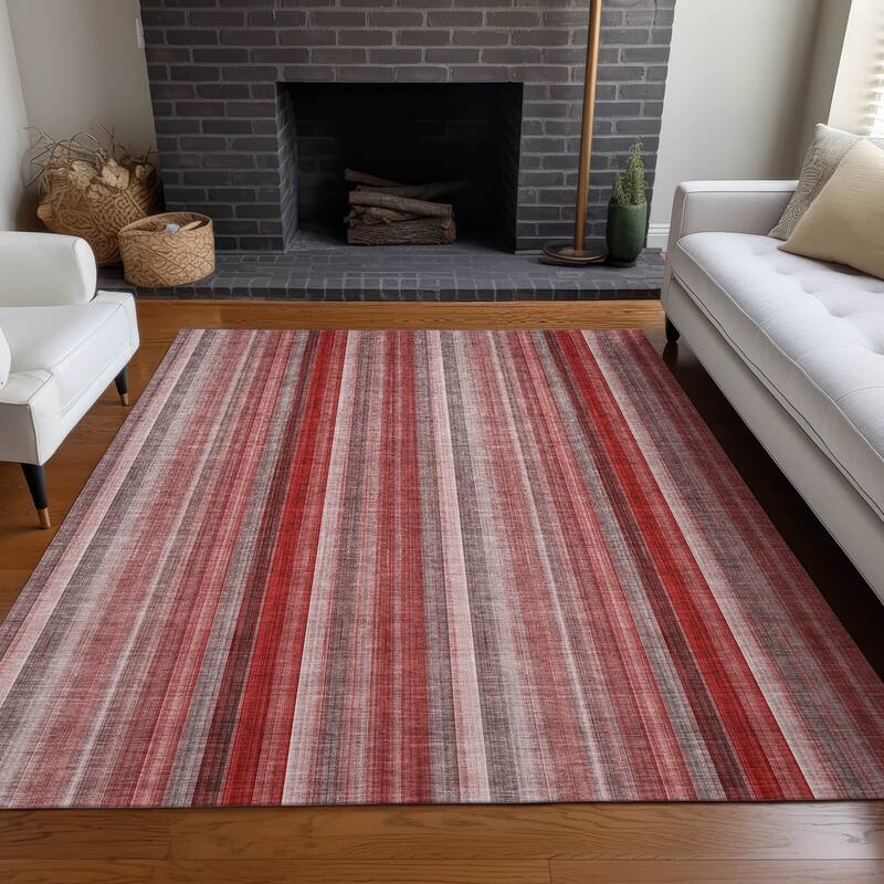Naso Stripe Weather Resistant Classic Meets Modern Outdoor Rug