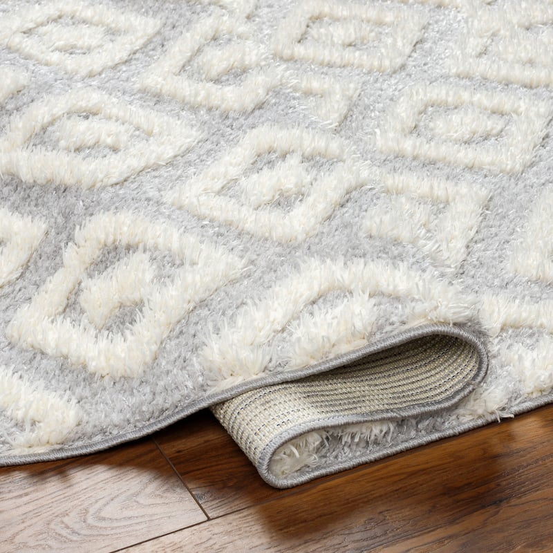 Livabliss Rodos Transitional Diamond Plush Area Rug