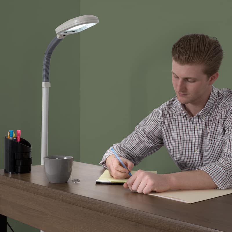 Adjustable Natural Daylight Floor Lamp with Bendable Neck