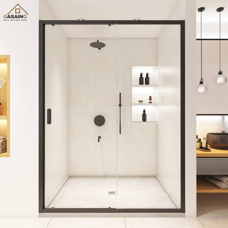 CASAINC 60 "x 72" Framed Single Sliding Shower Door