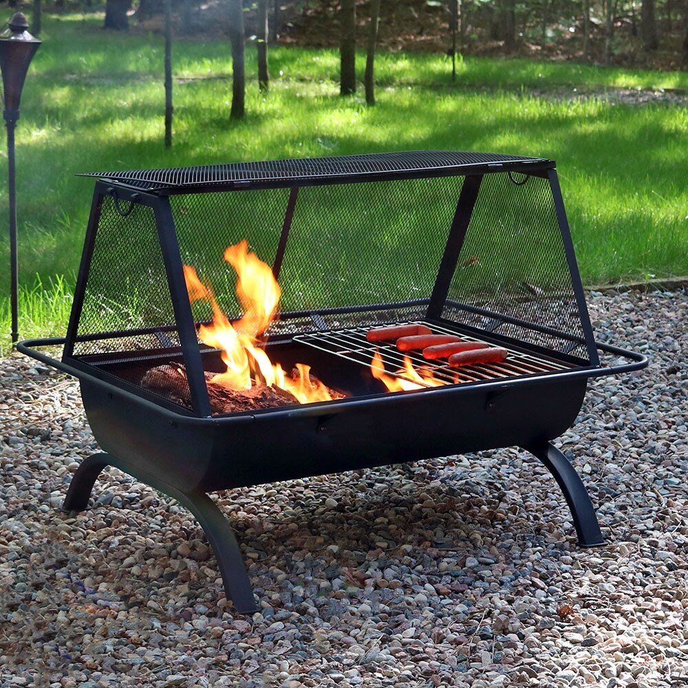 Outdoor Fire Pit Heater BBQ Grill Wood Charcoal Burning Steel Outdoor Fire Pit Heater BBQ Grill Wood Charcoal Burning Steel Protective Cover - Outdoor Fire Pit Heater BBQ Grill Wood Charcoal Burning Steel
