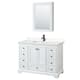 Option White / Carrara Cultured Marble Top / Matte Black