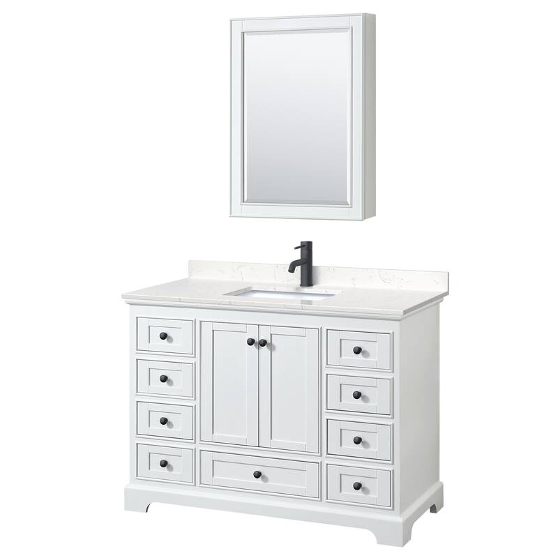 Wyndham Collection Deborah 48" Free Standing Single Basin Vanity Set