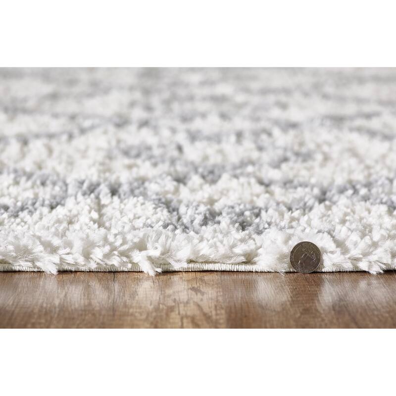 Pax Plush Diamond Trellis Shag Rug