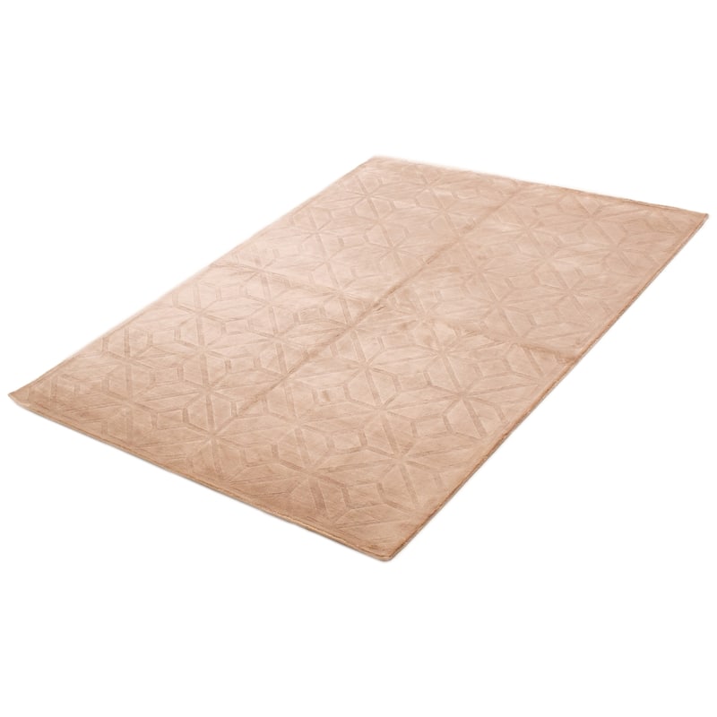 ECARPETGALLERY Hand Loomed Kashkuli Gabbeh Beige Viscose Rug - 5'4 x 7'5