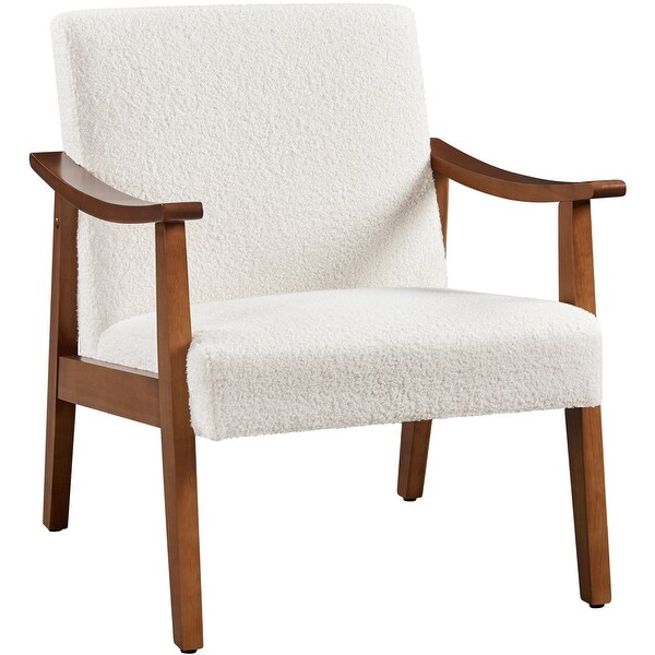 Wooden sales upholstered armchair