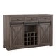 preview thumbnail 15 of 23, 54" Farm Style Wood Buffet Bar Cabinet w/Wine & Glass Rack