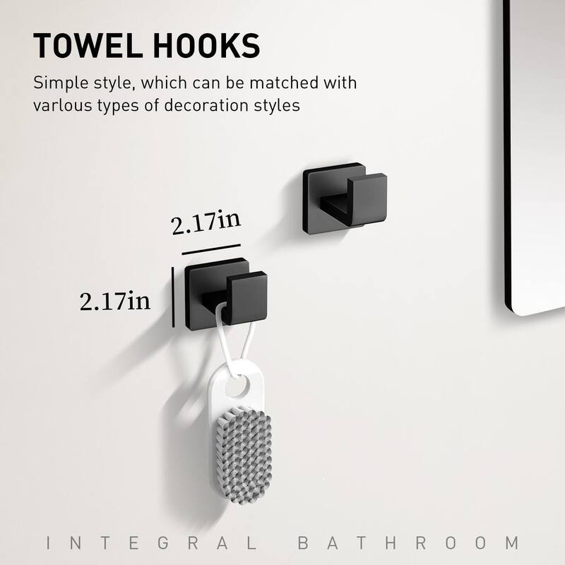 10Pieces Brushed Silver Bathroom Accessories Set, Stainless Steel