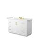 Option White, Gold Trim, White Quartz Top