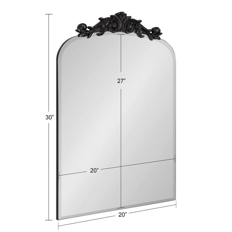 Kate and Laurel Arendahl Beveled Frameless Arch Mirror - 20x30