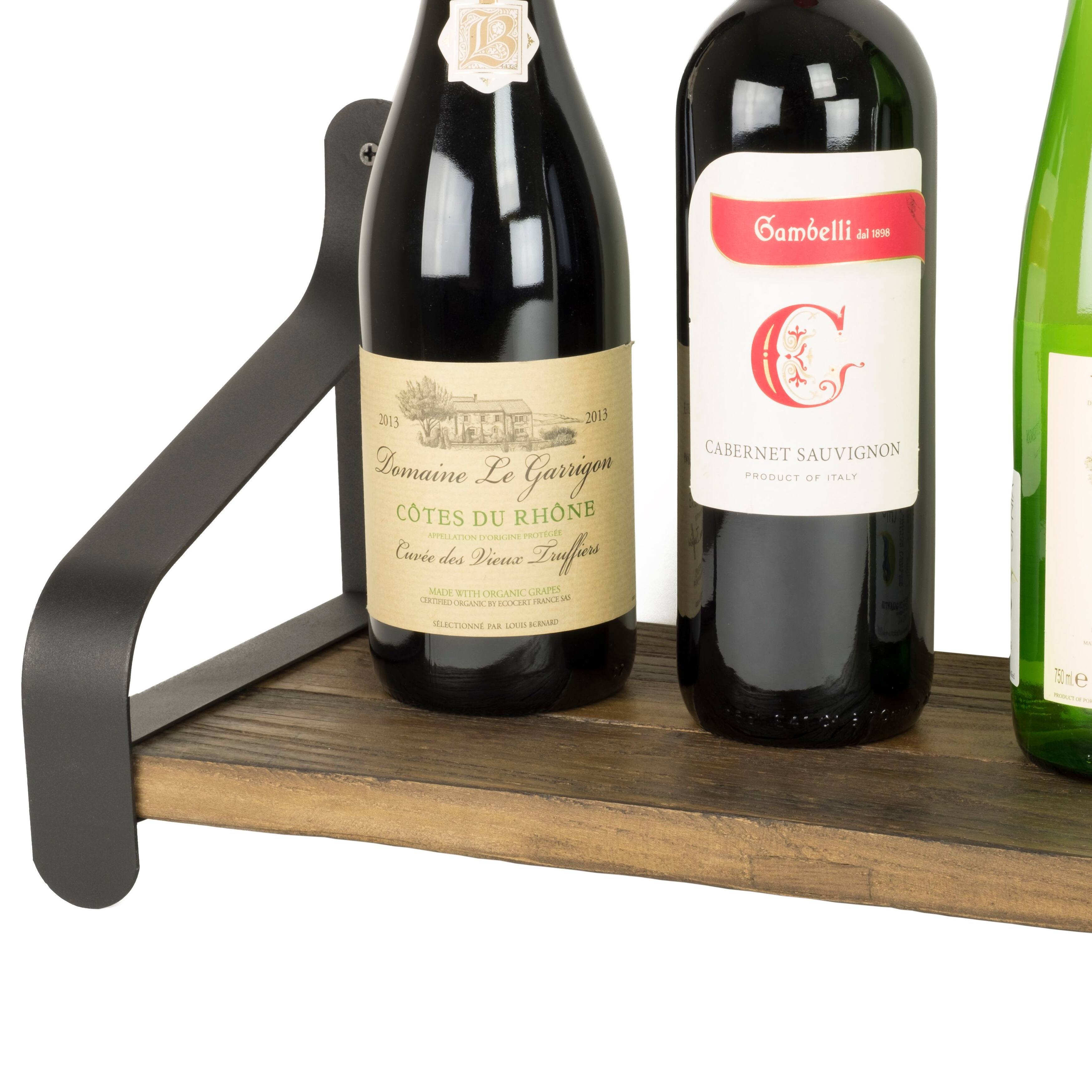 Rustic State Reclaimed Wood Shelf With Iron Bracket 24 Inch Bed Bath