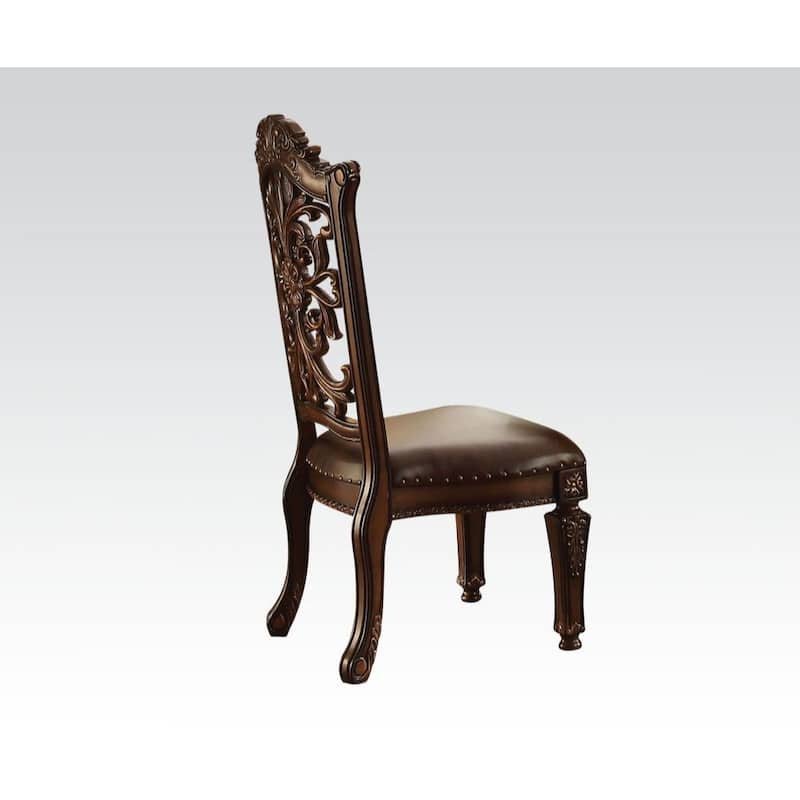 Set of 2 Wood Side Chairs in Cherry Finish
