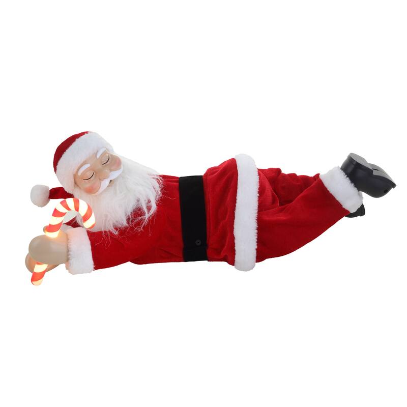 19.25" Animated Sleeping Santa