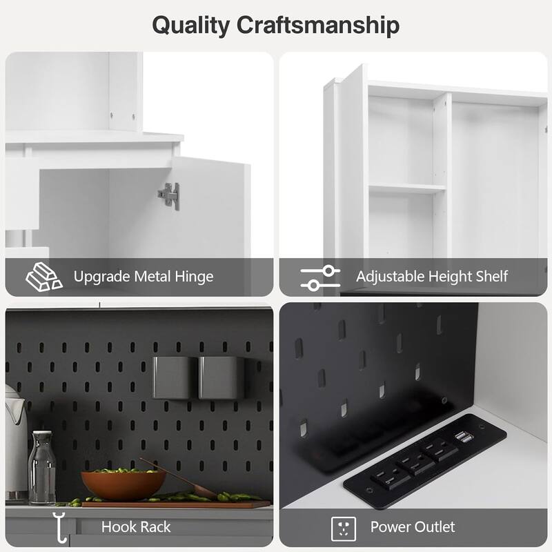 74" Freestanding Kitchen Pantry Cabinet Cupboard with 6 Doors,3 Shelves and 2 Drawer,Versatile Wardrobe & Kitchen Cabinet