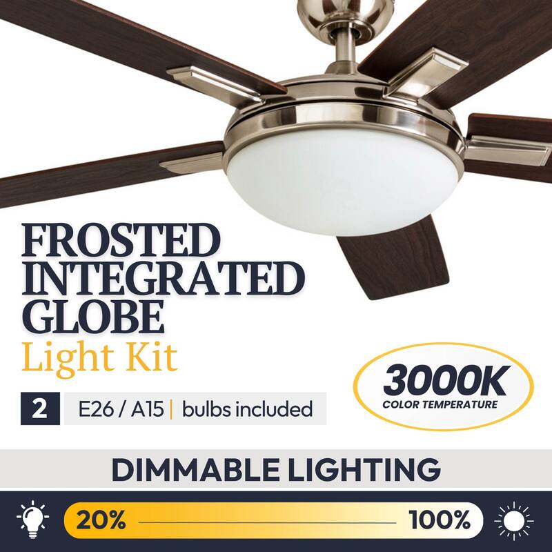 Copper Grove Garff 52-inch Brushed Nickel Ceiling Fan with Remote