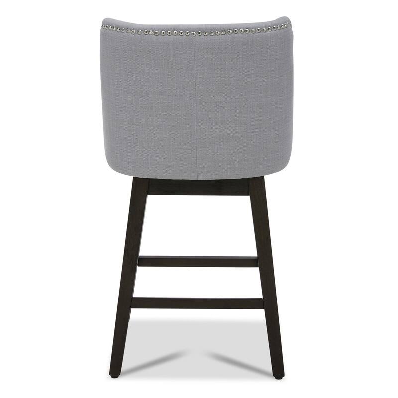 Spruce & Spring Olive Upholstered Counter Height Swivel Barstools-Single