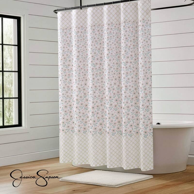 Jessica Simpson 13-Piece Shower Curtain and Hooks Set