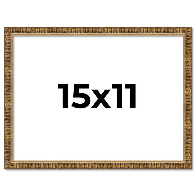 15x11 Frame Gold Picture Frame - Complete Modern Photo Frame Includes