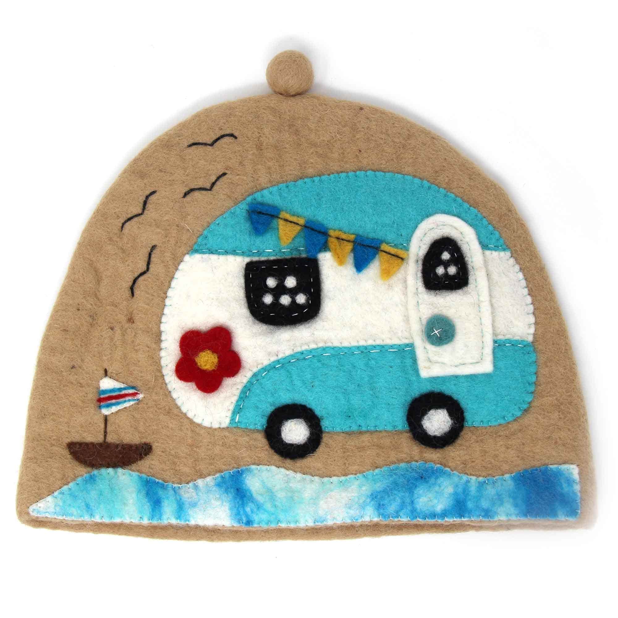 Handmade Felt Large Tea Cozy Cover (Nepal)