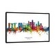 preview thumbnail 1 of 10, iCanvas "Singapore Skyline" by Michael Tompsett Framed Black - 26x40