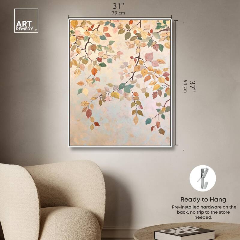 Leaf Swirl Canvas by Art Remedy