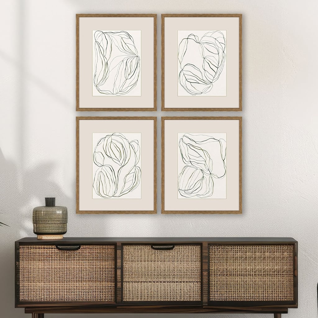 Paragon Linear Composition Framed Art - Set of 4
