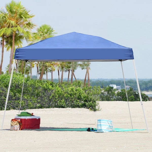 10 x 10ft Pop Up Canopy Tent Instant Shelter UV-protected Inclined Leg