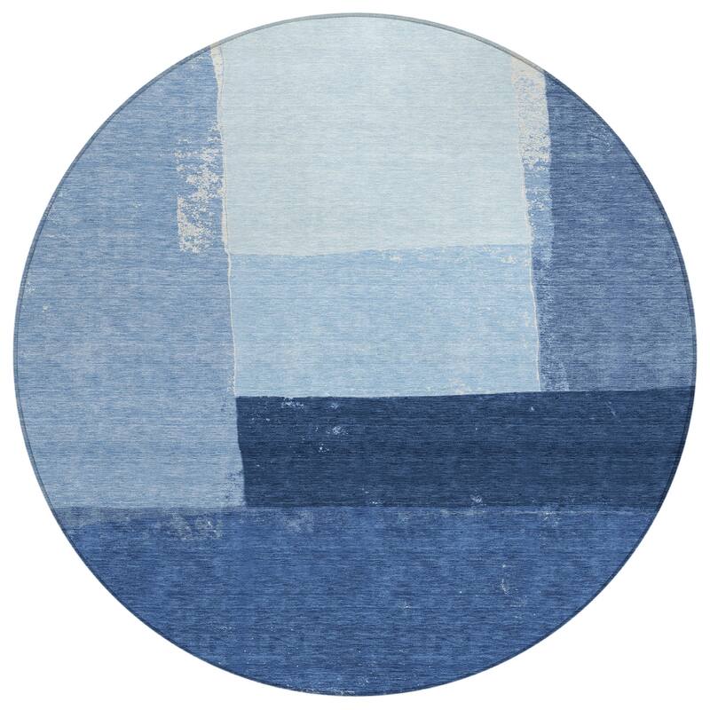 Machine Washable Indoor/ Outdoor Abstract Kraig Chantille Rug
