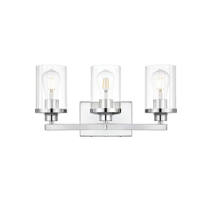 Elegant Lighting LD7316W18 Thane 3 Light 18" Wide Vanity Light - Chrome / Clear