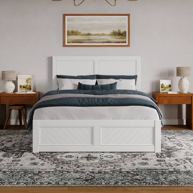 Berkshire Queen Low Profile Platform Bed with Matching Footboard