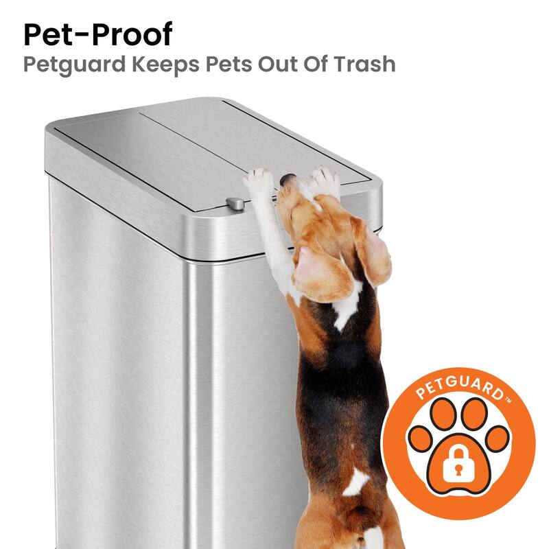 iTouchless 13 Gal Wings Lid Sensor Kitchen Trash Can