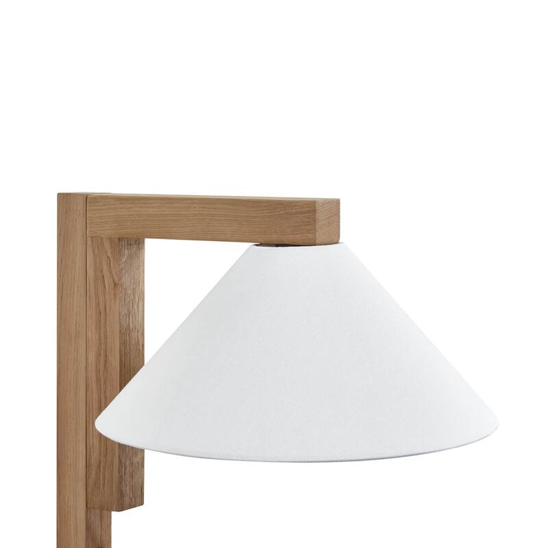 Renaissance 55" Floor Lamp with Linen Shade, Brown/ White