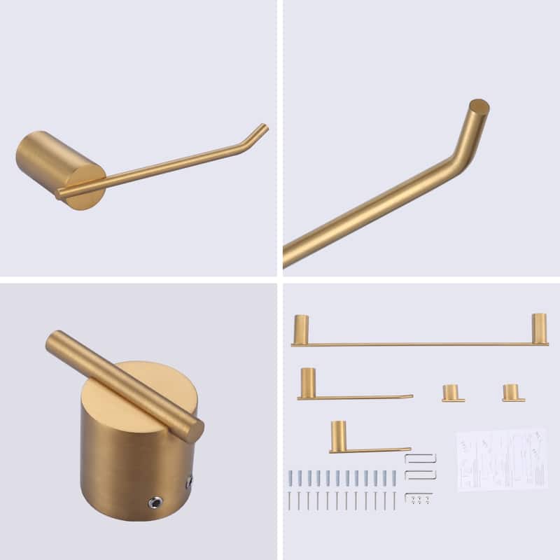 WOWOW 5-Piece Bath Hardware Set Accessory