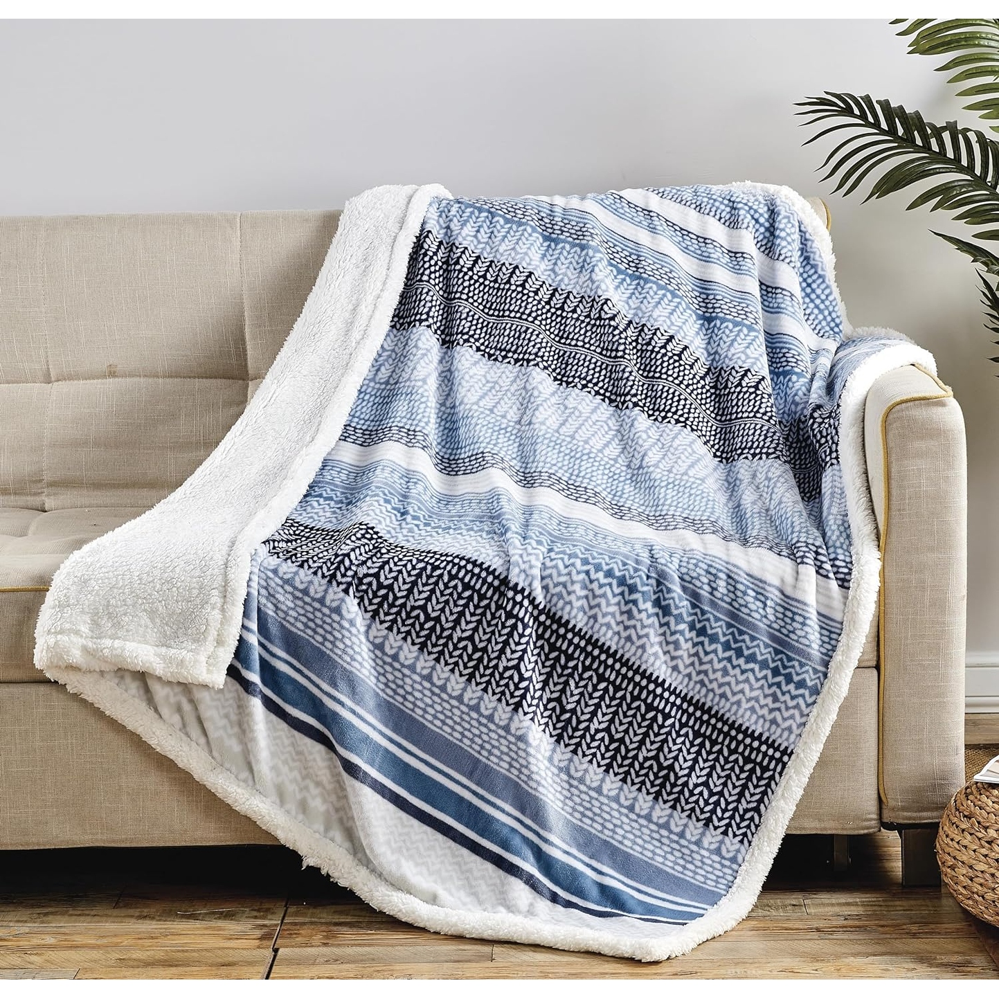 Faith Hope Love Amor Eterno Be Mine Love Collection Valentine s Day Throw Blanket 50 x 60 with Sherpa Backing Anissa