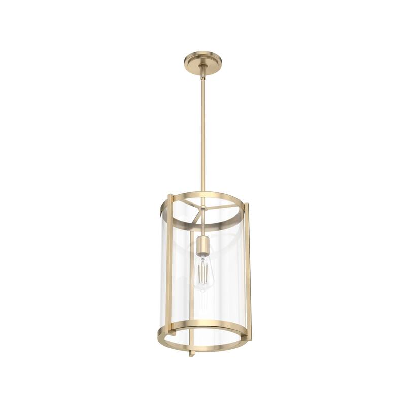 Hunter Astwood 1-Light Pendant - Kitchen Island, Dining Room, Entry - Art Deco, Contemporary, Clear Glass