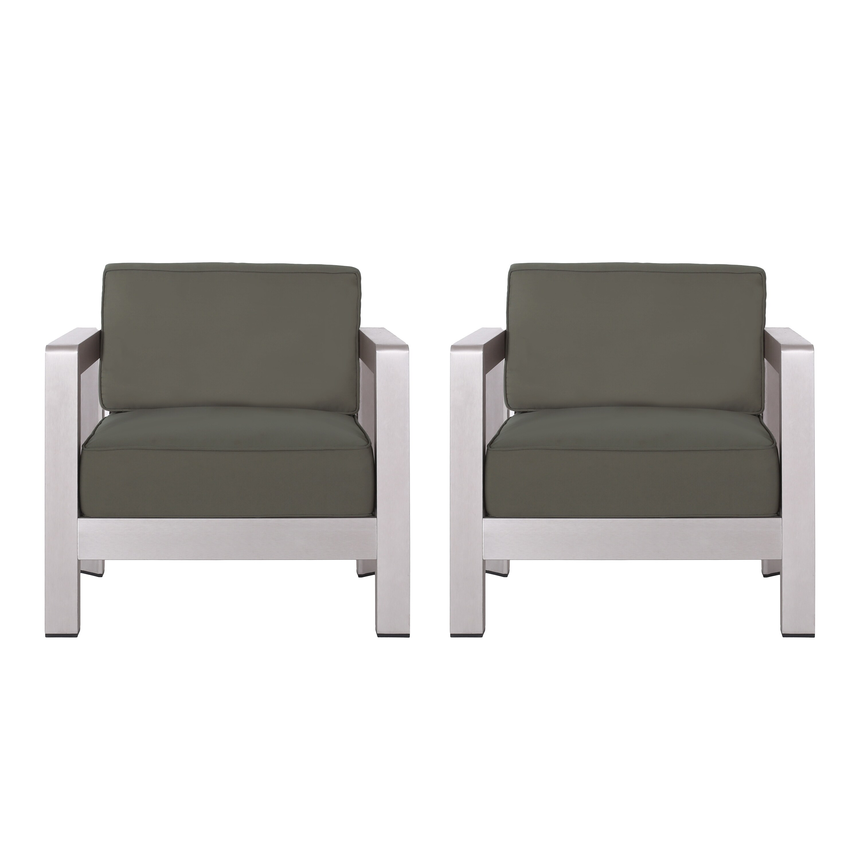 Aviara Set of 2 Durable Outdoor Aluminum Club Chairs-image