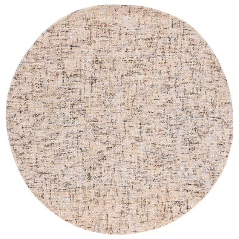 SAFAVIEH Handmade Abstract Elenita Modern Wool Rug - 6' Round - Beige/Gold