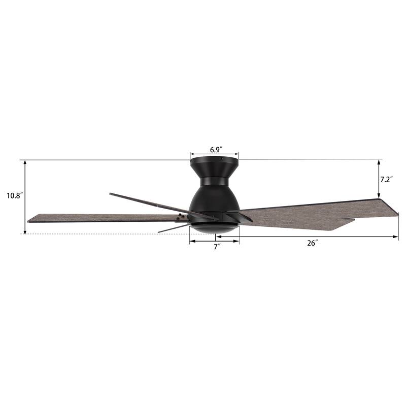CARRO Bijou 52" Indoor Ceiling Fan with Remote and Reversible DC Motor - N/A