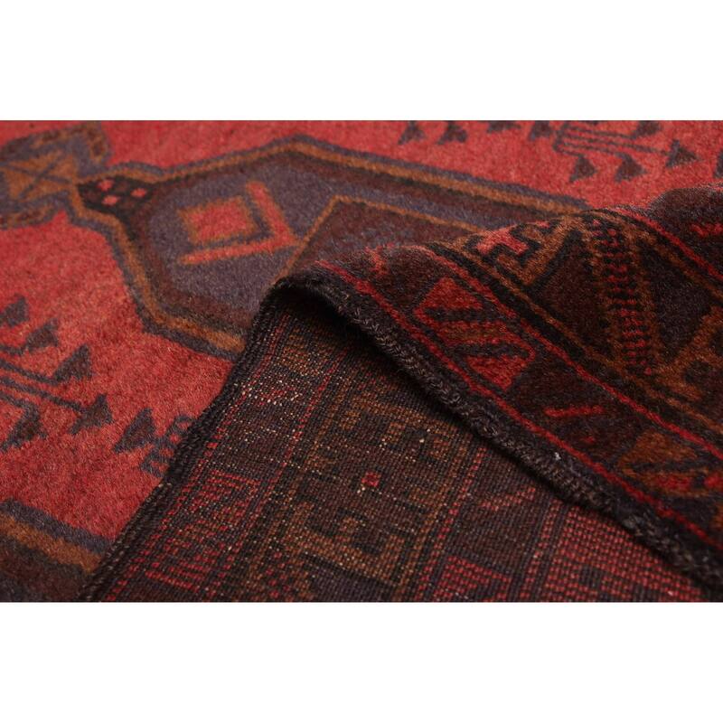 ECARPETGALLERY Hand-knotted Teimani Red Wool Rug - 3'7 x 6'0