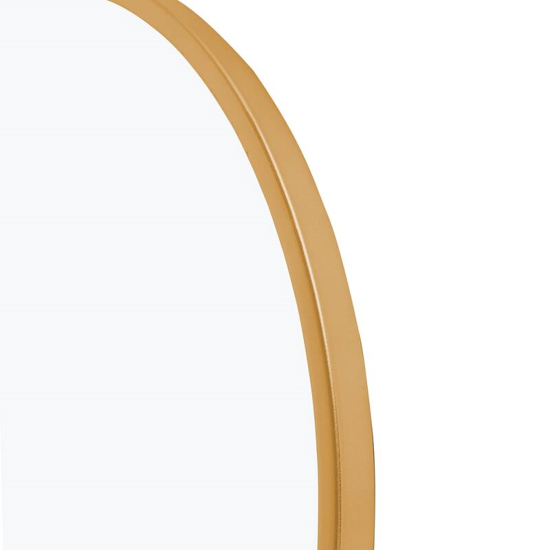 HomeRoots 36" Gold Metal Arch Tilting Framed Accent Mirror - 23.97 in. x 35.76 in. x 3.14 in.