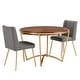 preview thumbnail 25 of 26, Vanderson Natural Wood and Gold Dining Set by iNSPIRE Q Modern