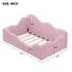 preview thumbnail 4 of 11, Upholstered Toddler Bed with Cloud Design and Safety Guardrails