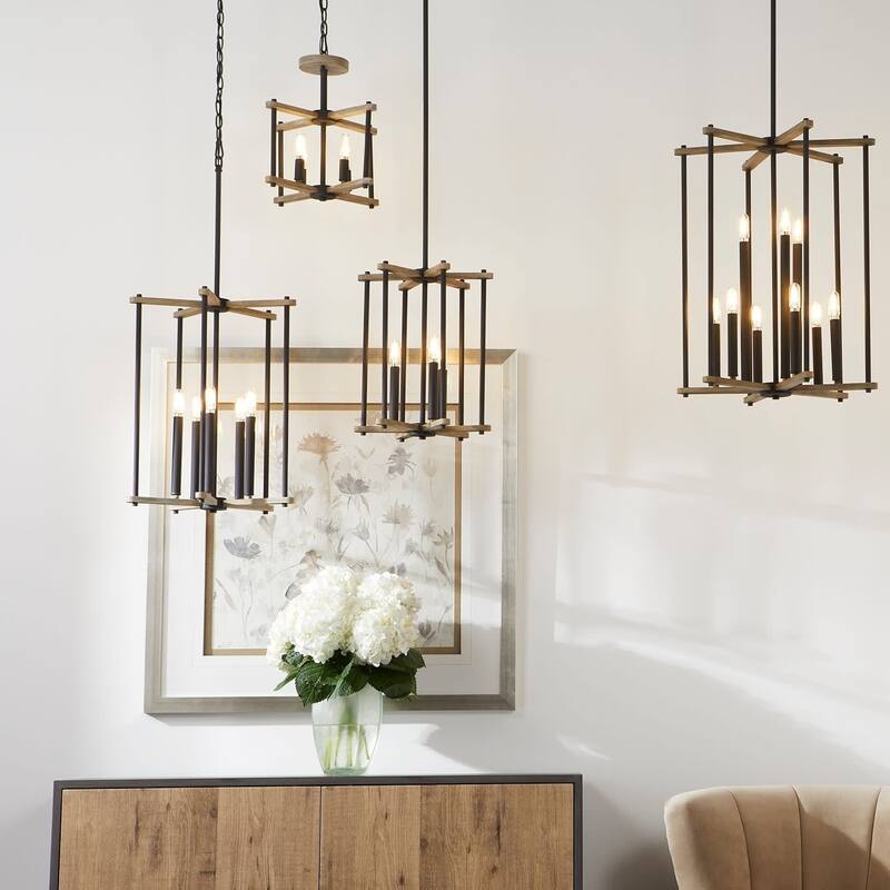 Quorum International 8134-5 Silva 5 Light 16" Wide Wood Pendant
