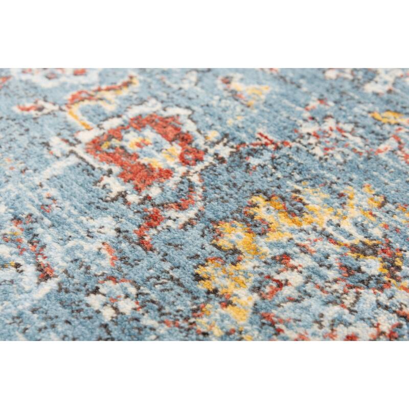 Alora Decor Infinity Collection Blue Floral Rug
