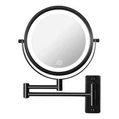 Wall Mounted Lighted Magnifying Mirror 10X Makeup Mirror 3 Color Mode
