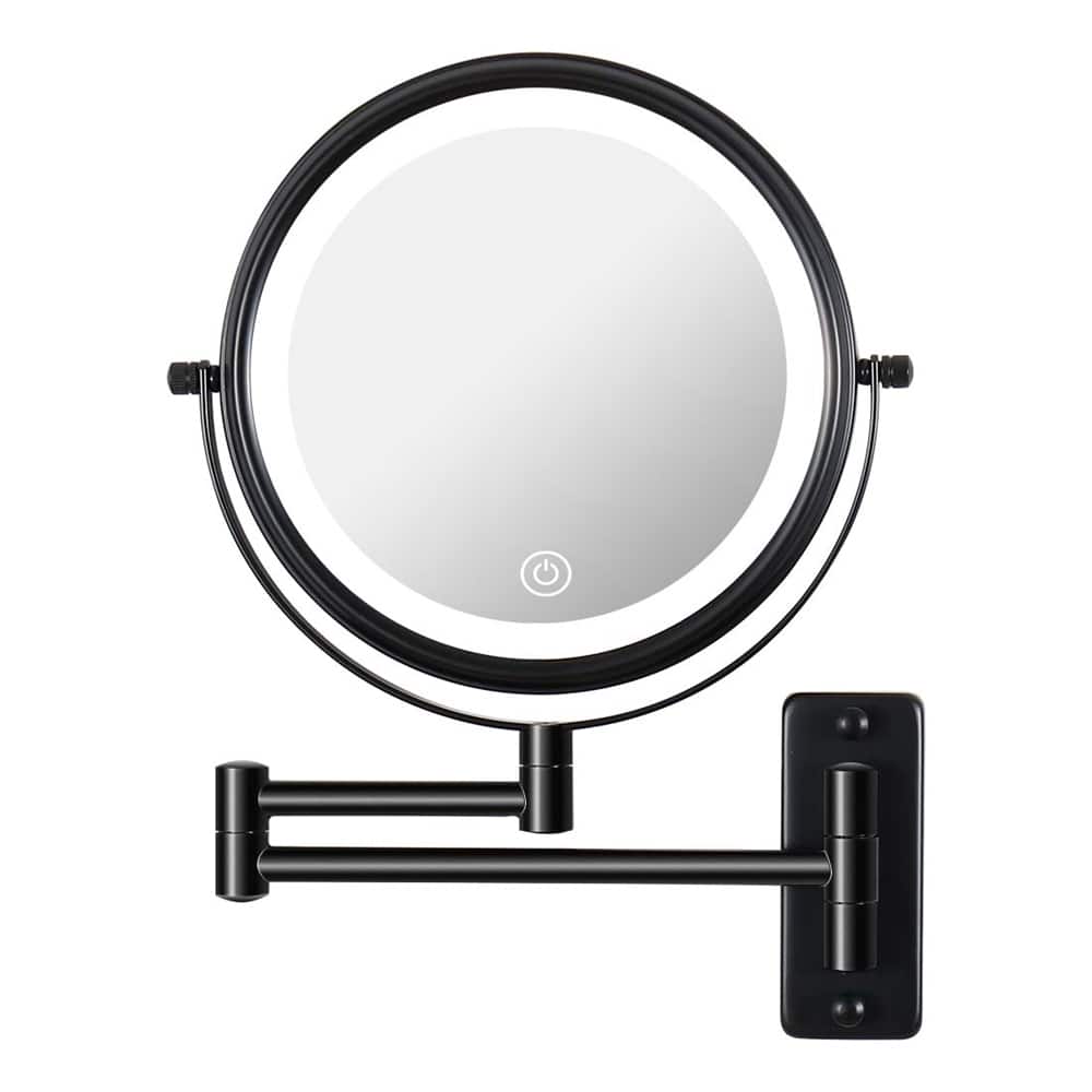 Wall Mounted Lighted Magnifying Mirror 10X Makeup Mirror 3 Color Mode