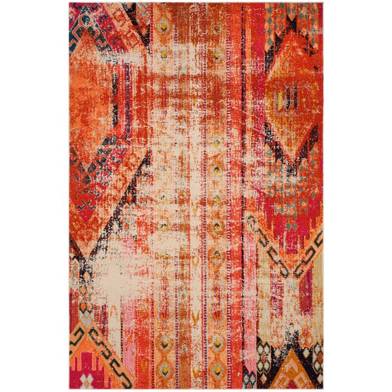 SAFAVIEH Monaco Lumturije Distressed Boho Rug