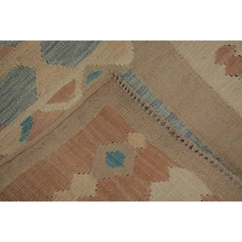 Hand Woven Oriental 100% Wool Carpet Southwestern Tribal Multi-Colored Kilim Area Rug - 6' 3'' X 4' 2''