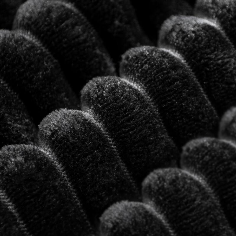 Roomfitters 104.3" Modular Cloud Sectional Sofa, L-Shape Chaise, No Assembly, Deep Seat, Plush Corduroy, Black